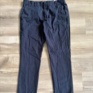 Banana Republic Pants Men 33X30 Standard Fulton Chino skinny Cotton Stretch navy